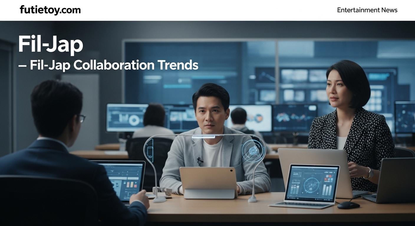 Filipino and Japanese artists collaborate in a studio, symbolizing fil-jap cross-cultural entertainment partnerships.