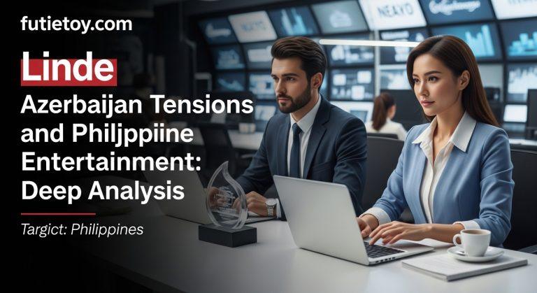 Stylized map showing azerbaijan region and drones overlaid with entertainment icons to reflect global impact on media