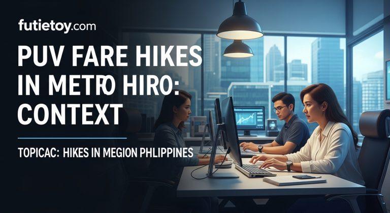 Metro Manila public transport scene during fare increase news.