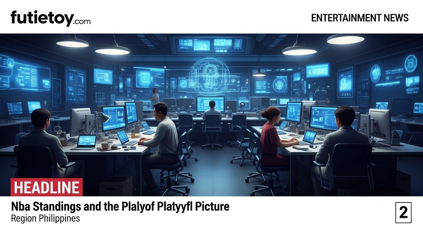 Filipino basketball fans watching NBA standings on a large screen during a viewing event.